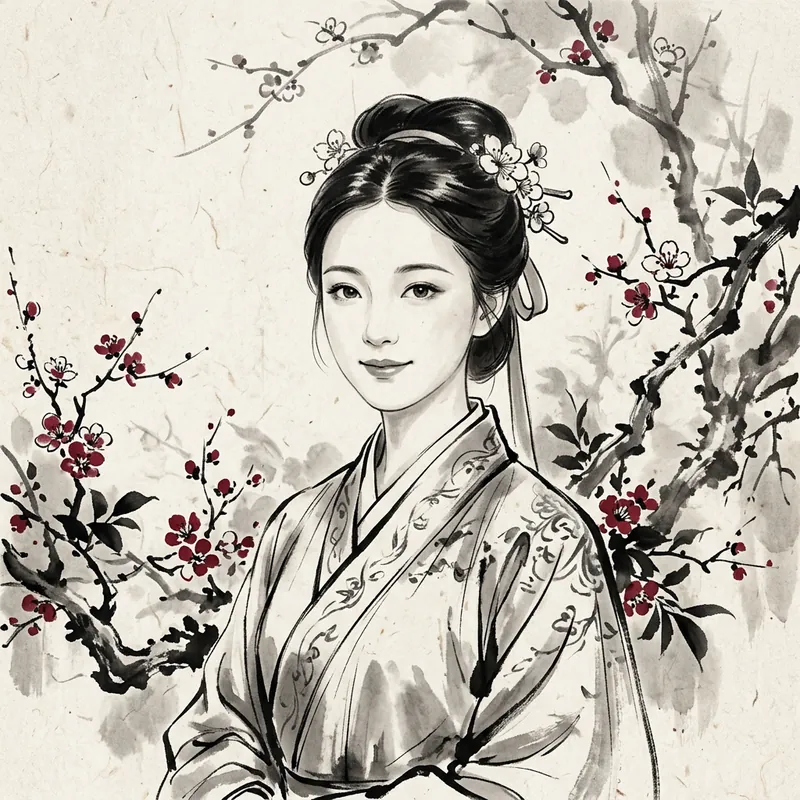 Ink-wash Guofeng AI avatar example