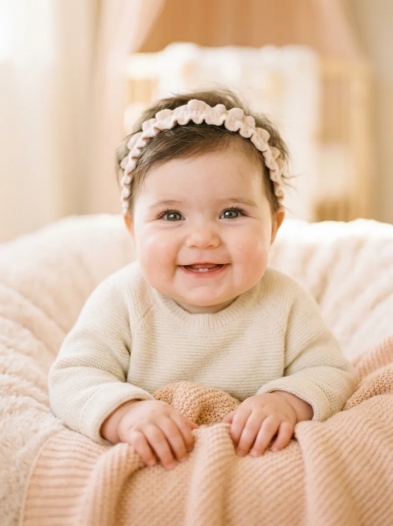 An AI-generated baby portrait